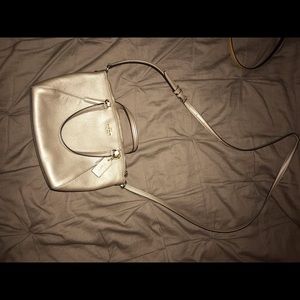 Rose gold coach purse